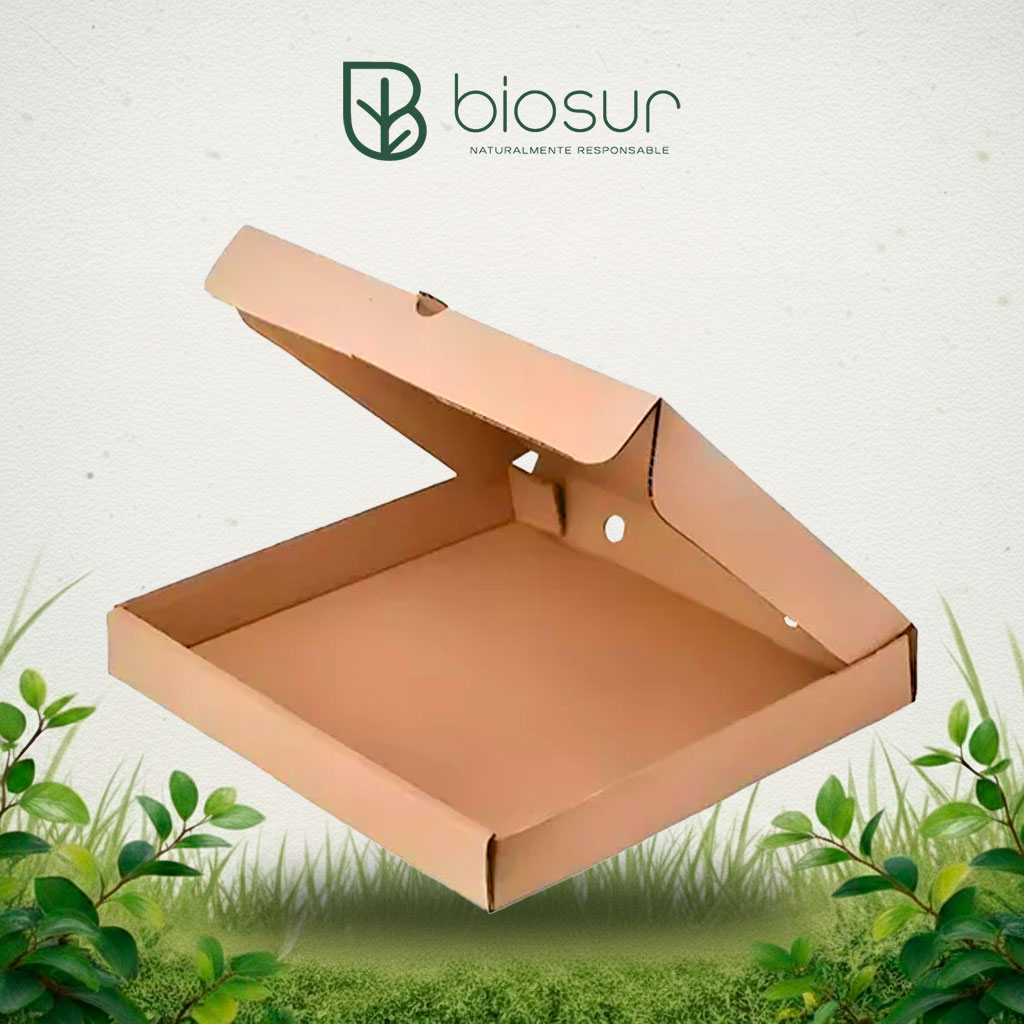 Caja de Pizza 35 cm de Papel Kraft | Biodegradable