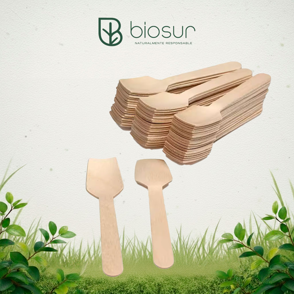 Cuchara de Madera 9.5 cm | Biodegradable BIOSUR