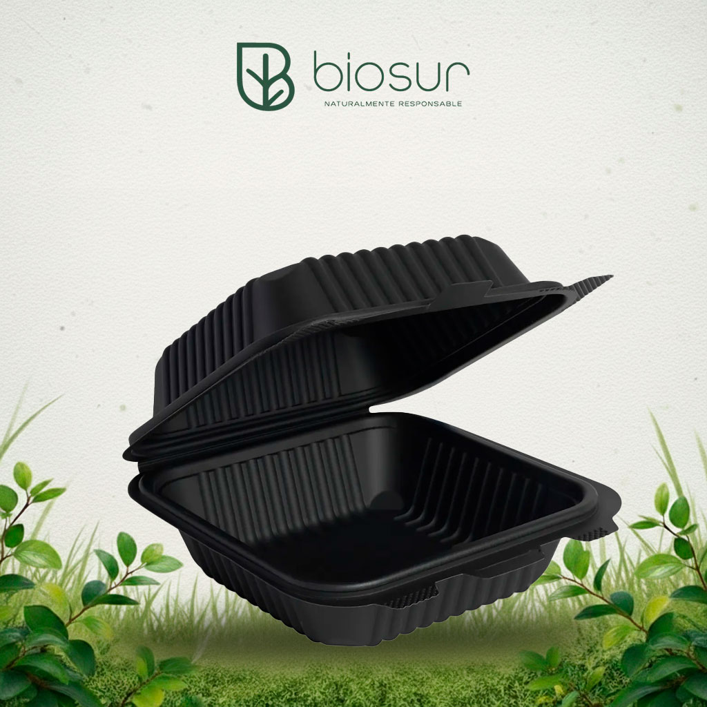 Hamburguesero Negro 6×6 de Fécula de Maíz | Eco