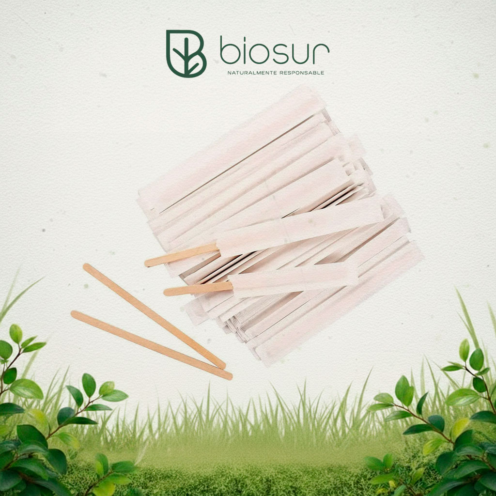 Agitador de Madera 18 cm Estuchado | Paquete 1000 pzas | Biodegradable