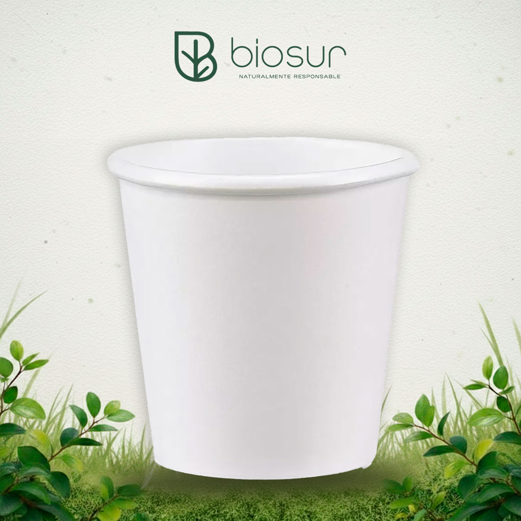 Envase de Papel + PE 4 oz Blanco | Reciclable