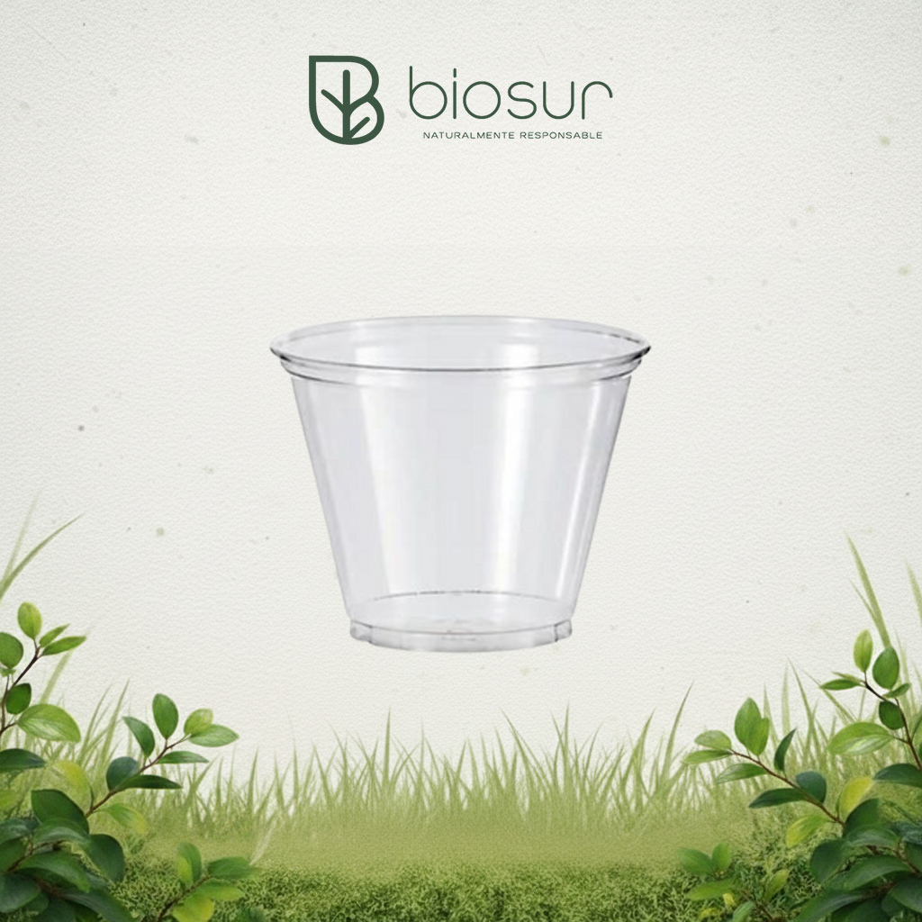 Vaso Transparente de PLA 9 oz | Compostable