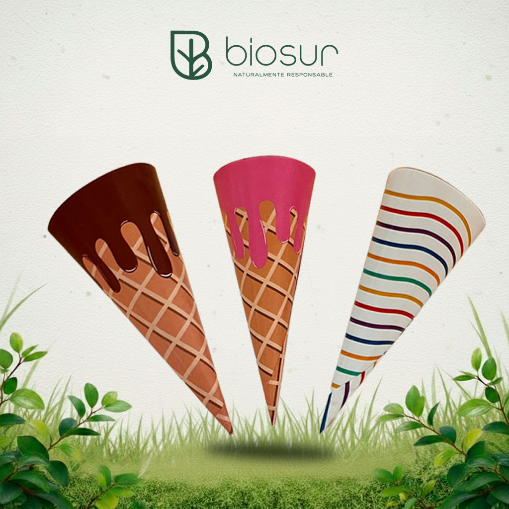 Porta Conos de Papel Decorados | Biodegradables