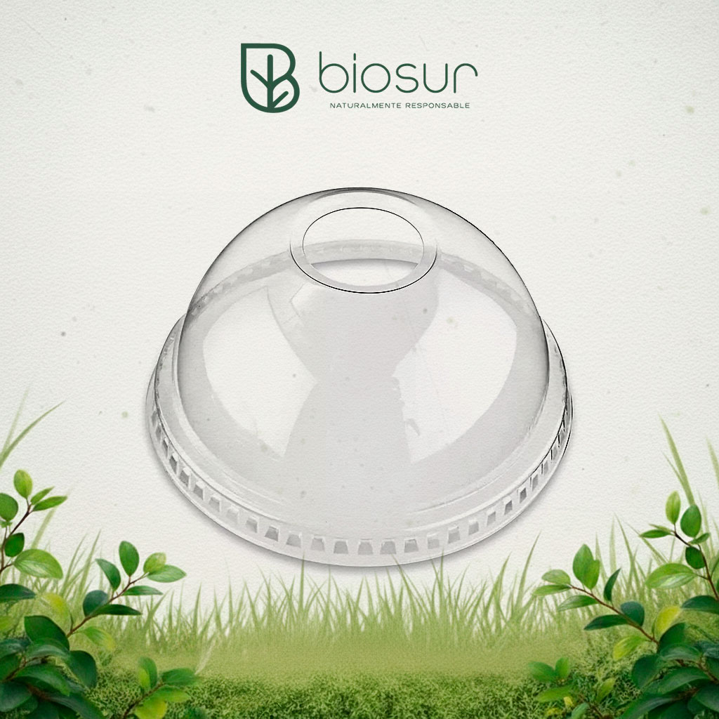 Tapa Domo PLA Transparente 9 oz | Compostable