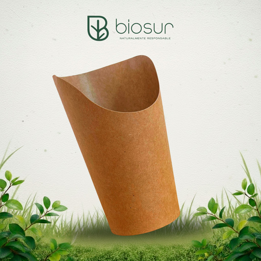 Vaso Inclinado de Papel Kraft Encerado | Food Service