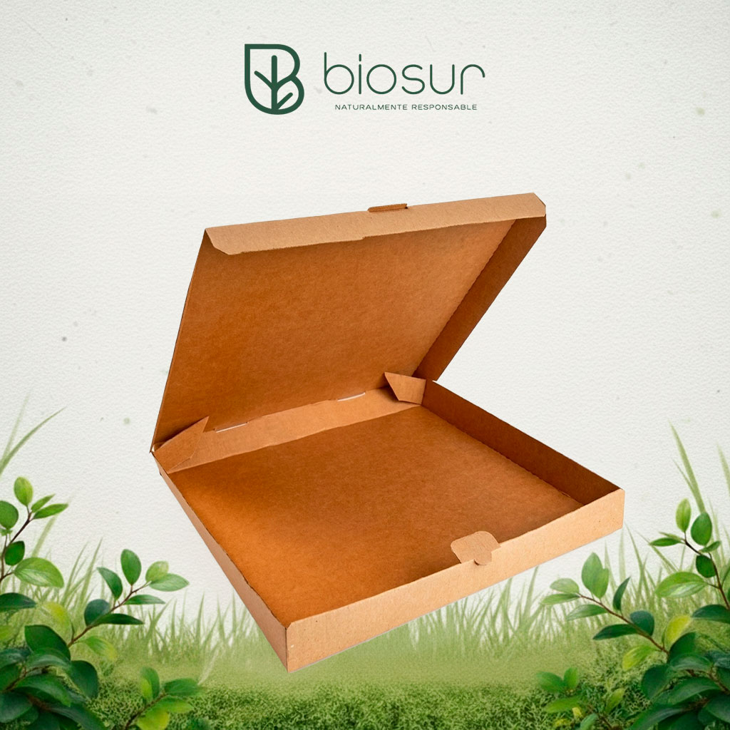 Caja de Pizza 41 cm de Papel Kraft | Biodegradable
