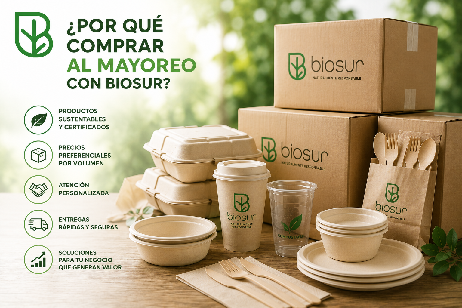 Descubre por qué comprar desechables al mayoreo con Biosur es la mejor opción para negocios sostenibles en Cancún y Riviera Maya.